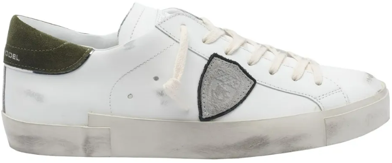 Philippe Model Heren Prsx Low Sneaker Wit/Groen Wit