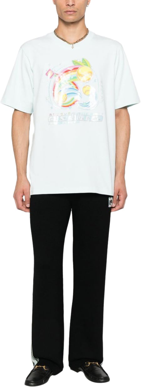 Casablanca T-Shirts And Polos Blue Blauw