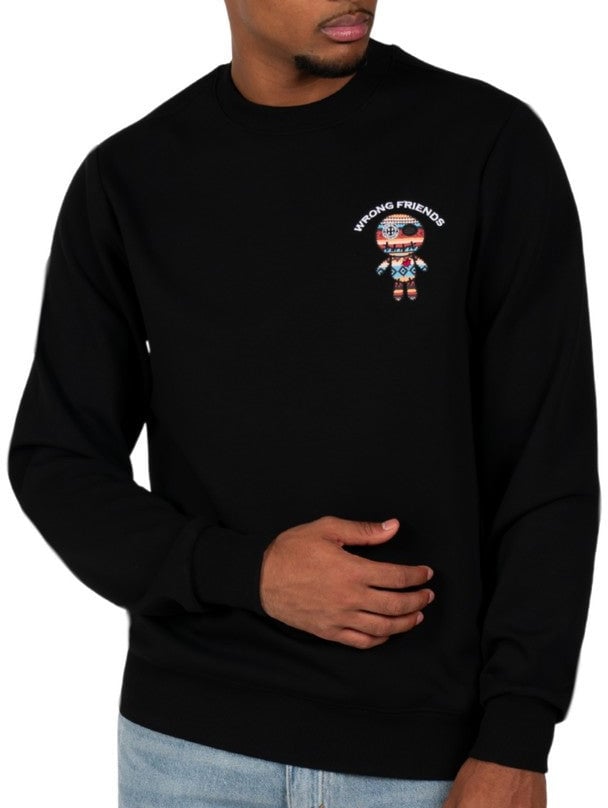 Wrong Friends SAN BENITO SWEATER - BLACK Zwart