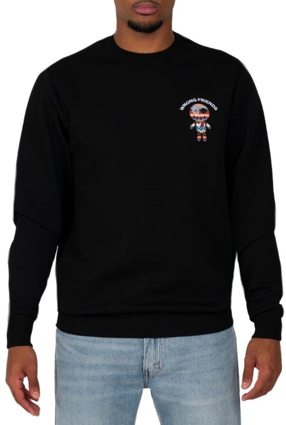 Wrong Friends SAN BENITO SWEATER - BLACK Zwart