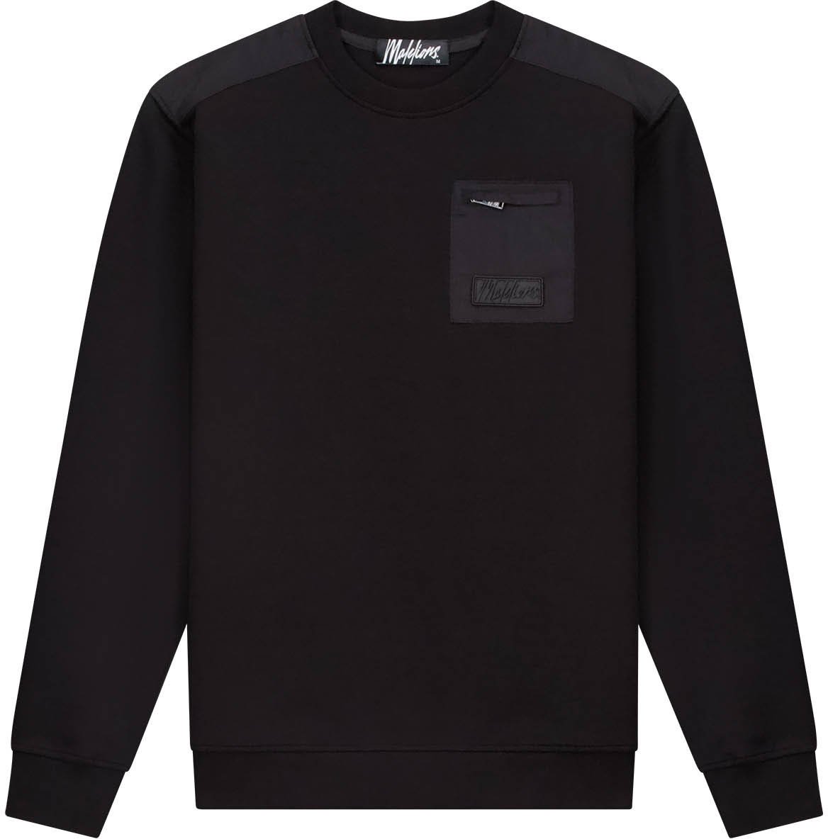 Malelions Malelions Men Nylon Pocket Sweater Zwart