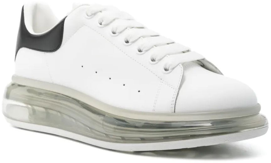 Alexander McQueen Larry Oversize Clear Sole Sneakers Wit