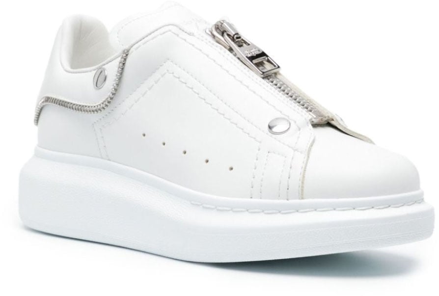 Alexander McQueen Larry Oversize Zip-up Sneakers Wit