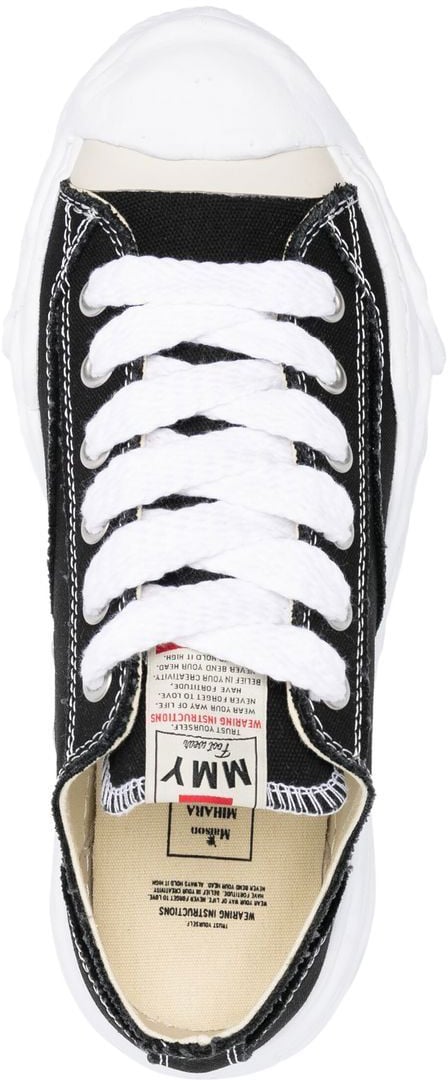 Maison Mihara Yasuhiro Hank Low Original Sole Canvas Low Top Sneaker Black Zwart
