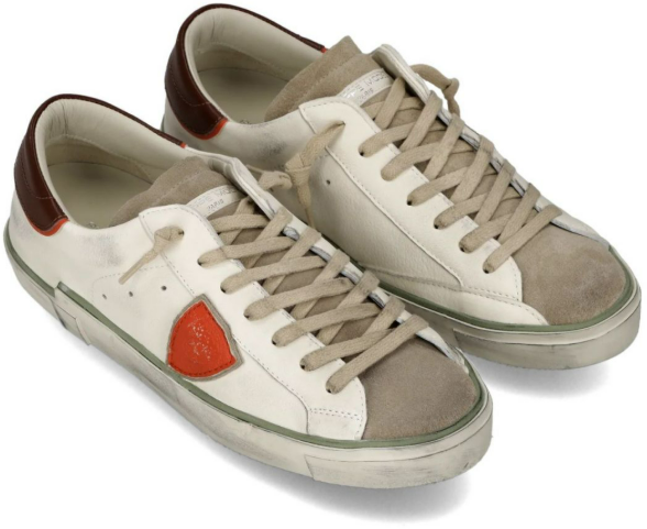 Philippe Model Sneakers Bianco Arancio Oranje