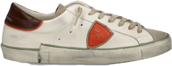 Philippe Model Sneakers Bianco Arancio Oranje