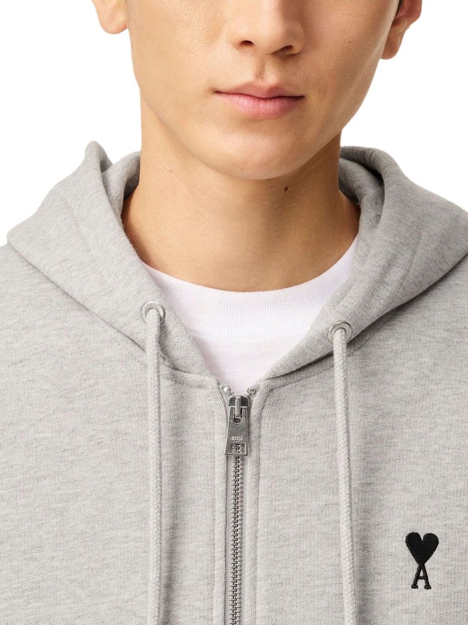 AMI Paris Sweaters Light Grey Grijs