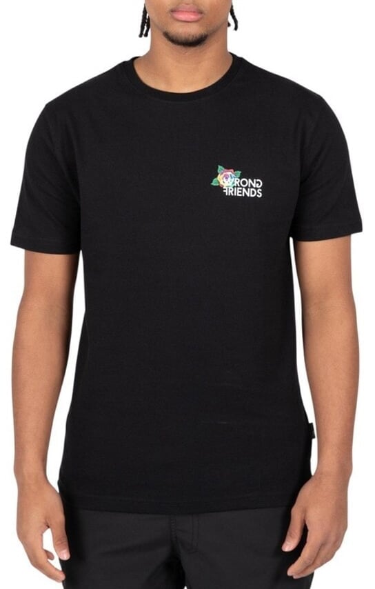 Wrong Friends TAMBA ROSES T-SHIRT - BLACK Zwart