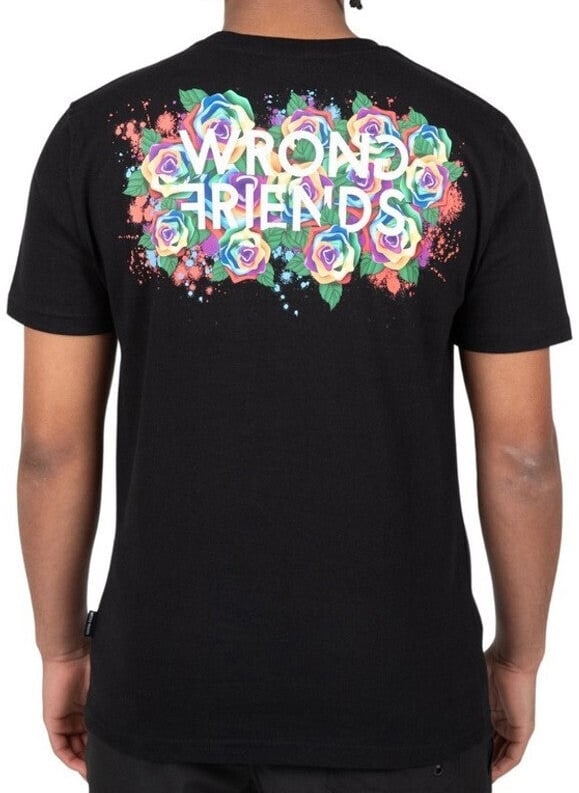 Wrong Friends TAMBA ROSES T-SHIRT - BLACK Zwart