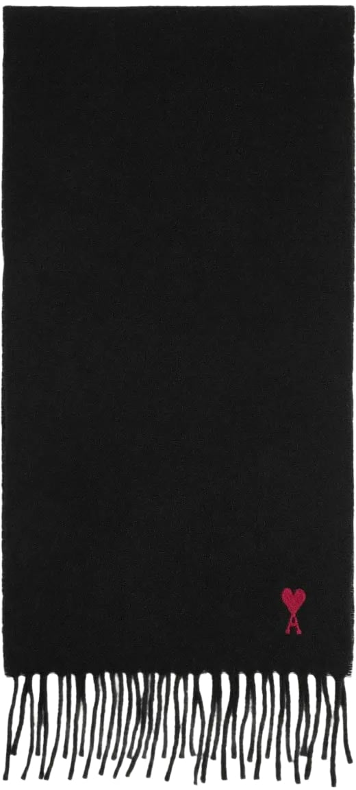 AMI Paris Adc Scarf Nero Zwart
