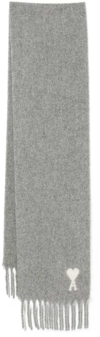 AMI Paris Adc Scarf Alpaca Grigio Grijs