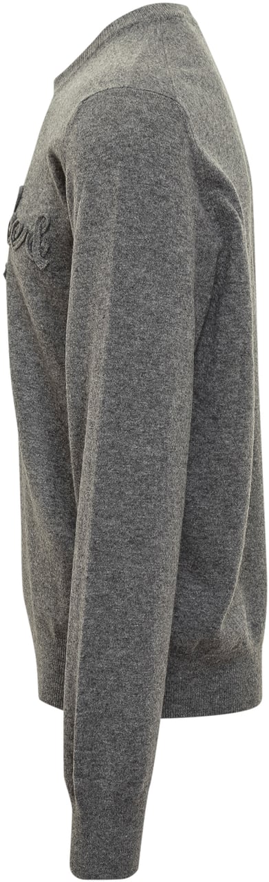 Dolce & Gabbana Maglione Grigio con Logo Dolce & Gabbana Grijs