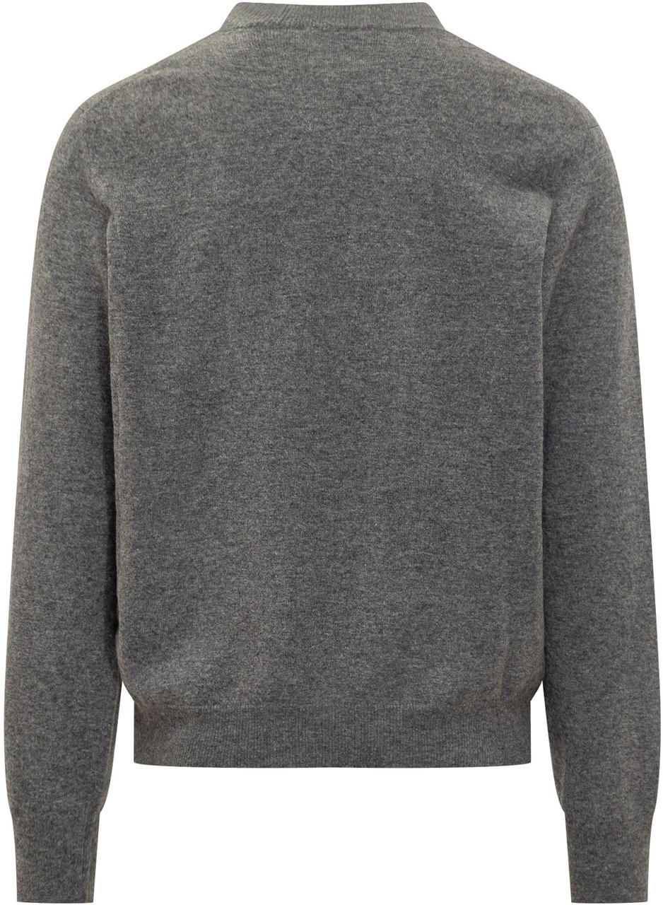 Dolce & Gabbana Maglione Grigio con Logo Dolce & Gabbana Grijs