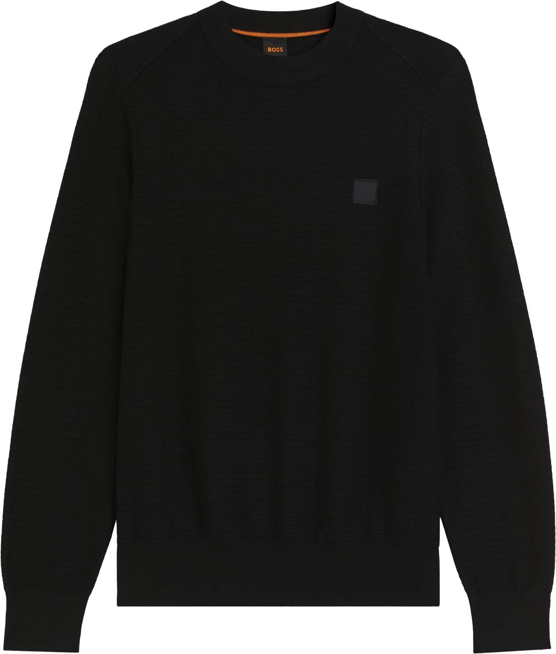 Boss Anion knit sweater zwart black Zwart