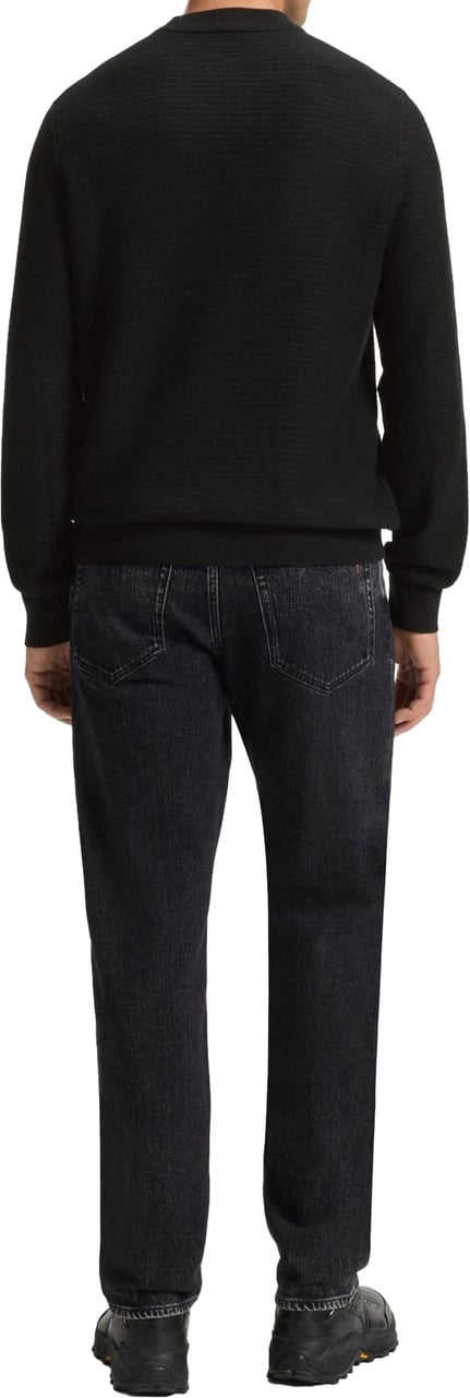 Boss Anion knit sweater zwart black Zwart