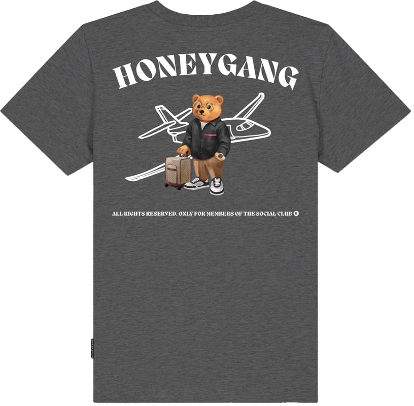 Baron Filou Honeygang Backprint T-Shirt Cl Grijs