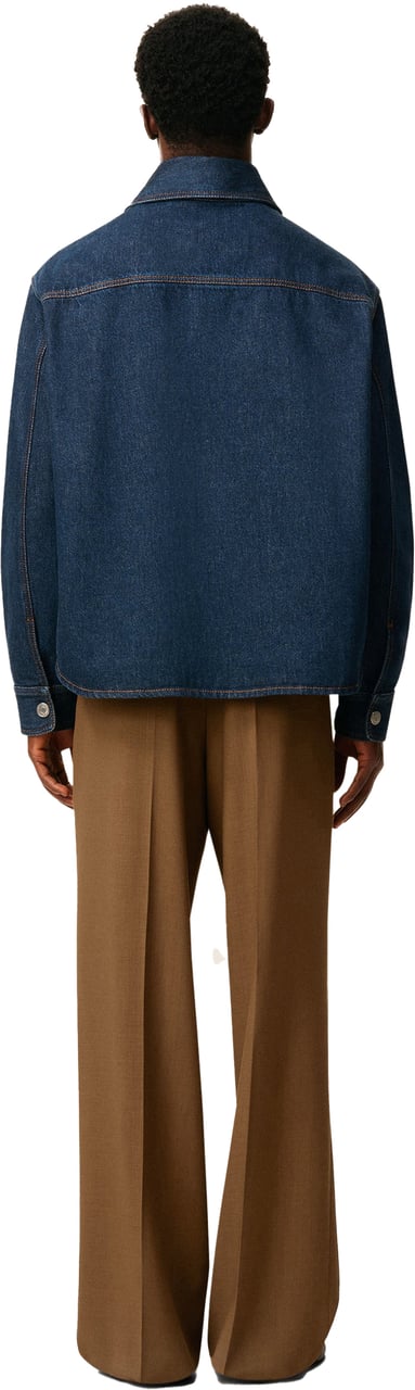 AMI Paris shirtjacket jeans Blauw