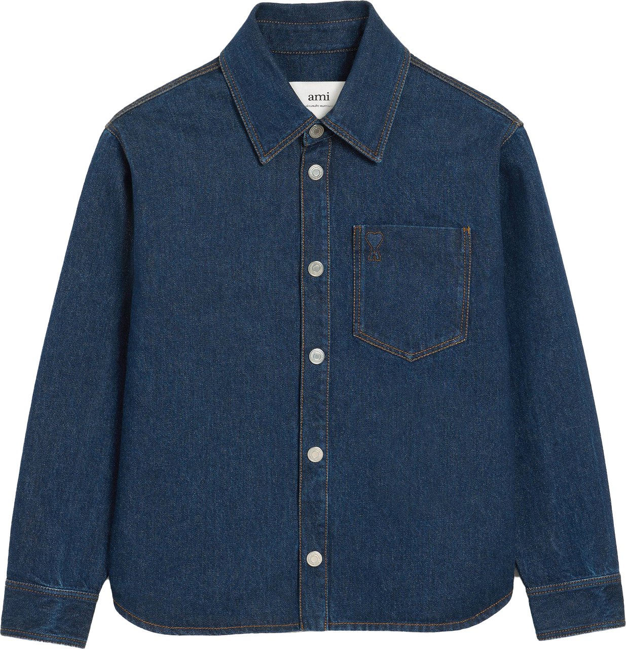 AMI Paris shirtjacket jeans Blauw