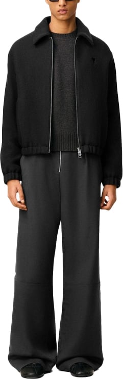 AMI Paris Bomber velours grijs Grijs