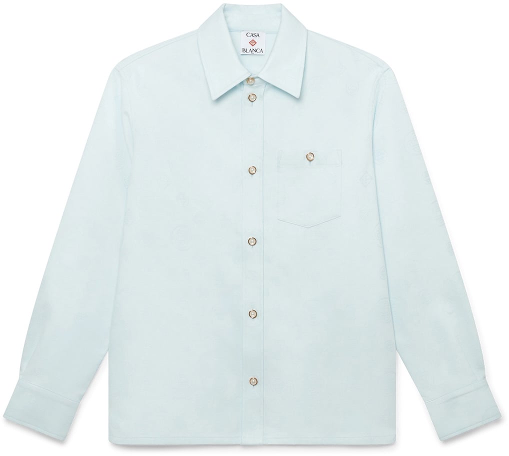 Casablanca overshirt logo light blue Blauw