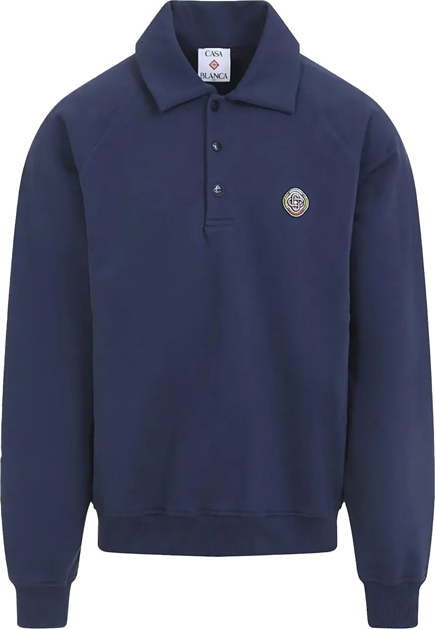 Casablanca sweater polokraag blauw Blauw