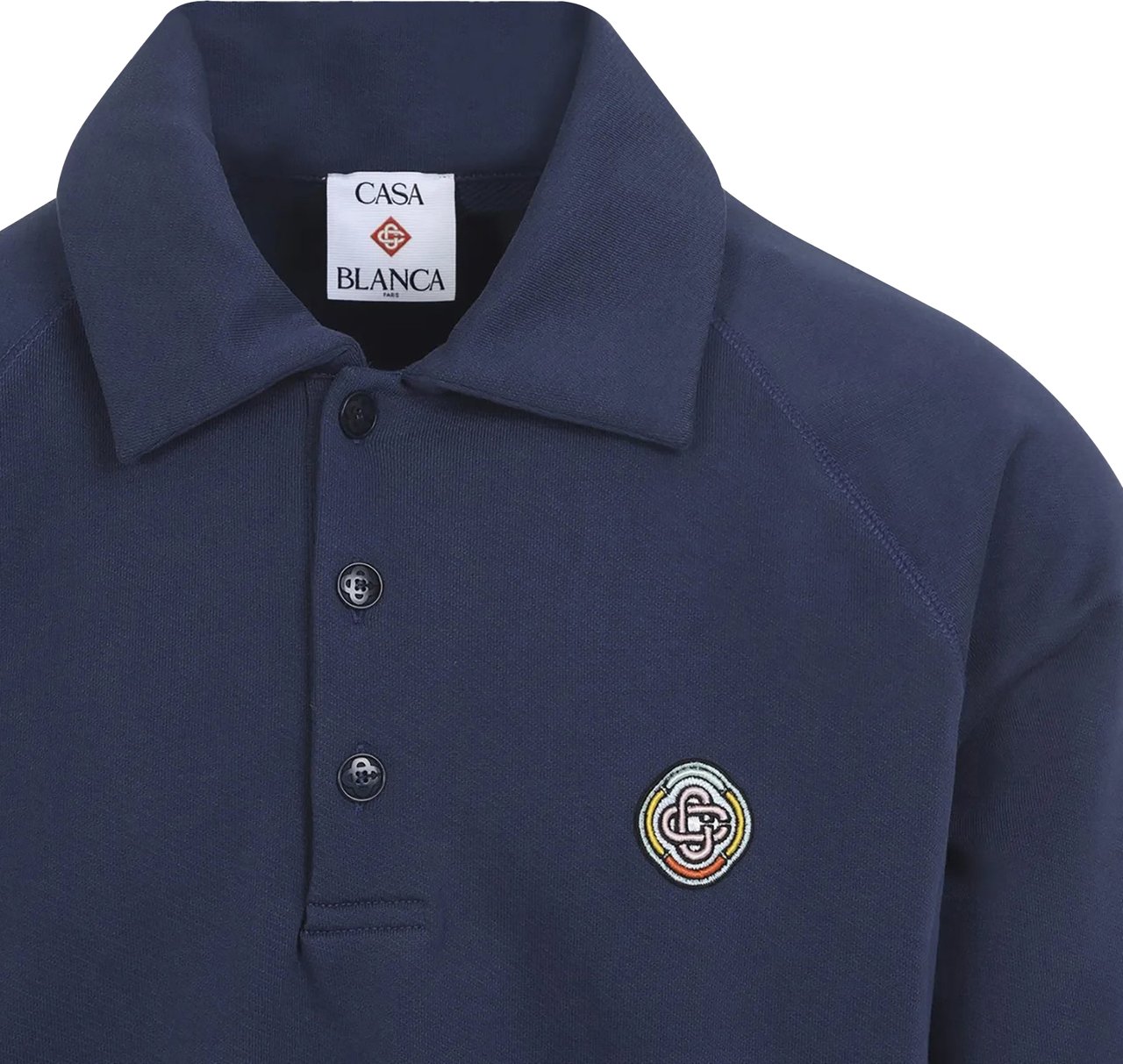 Casablanca sweater polokraag blauw Blauw