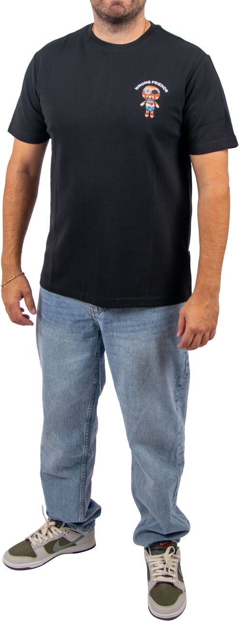 Wrong Friends SAN BENITO T-SHIRT - BLACK Zwart