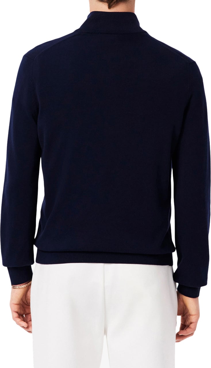 Lacoste Half zip sweater blue marine blauw Blauw