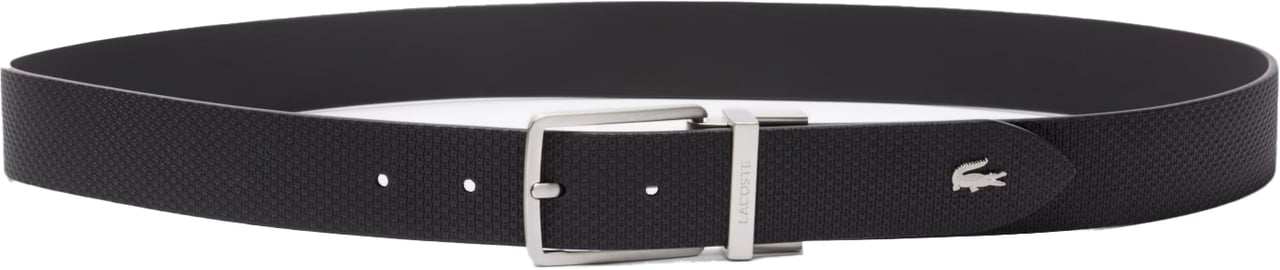 Lacoste Chantaco Reversible Leather Belt Zwart