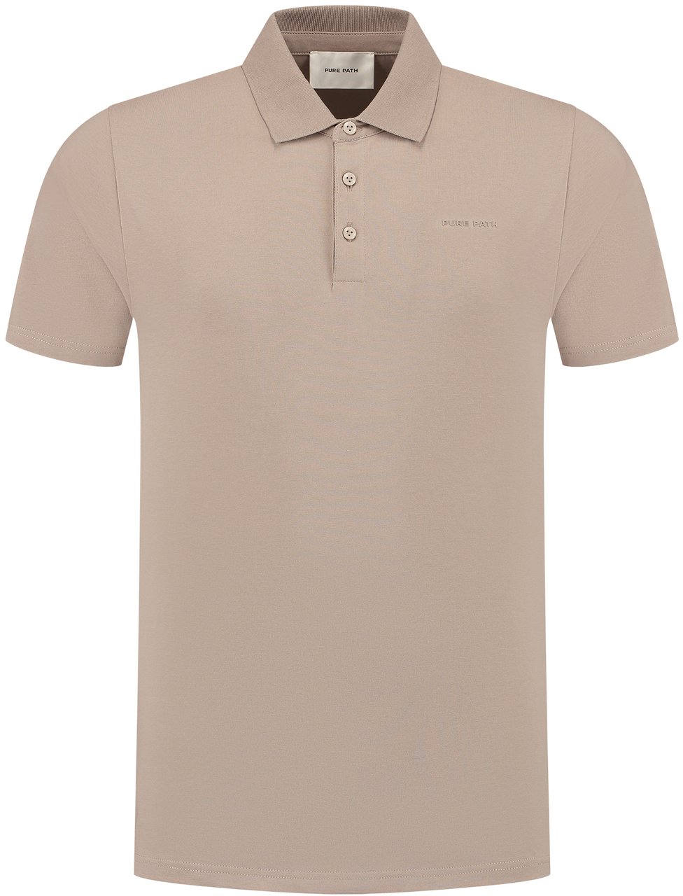 Pure Path Essential wordmark polo taupe Taupe