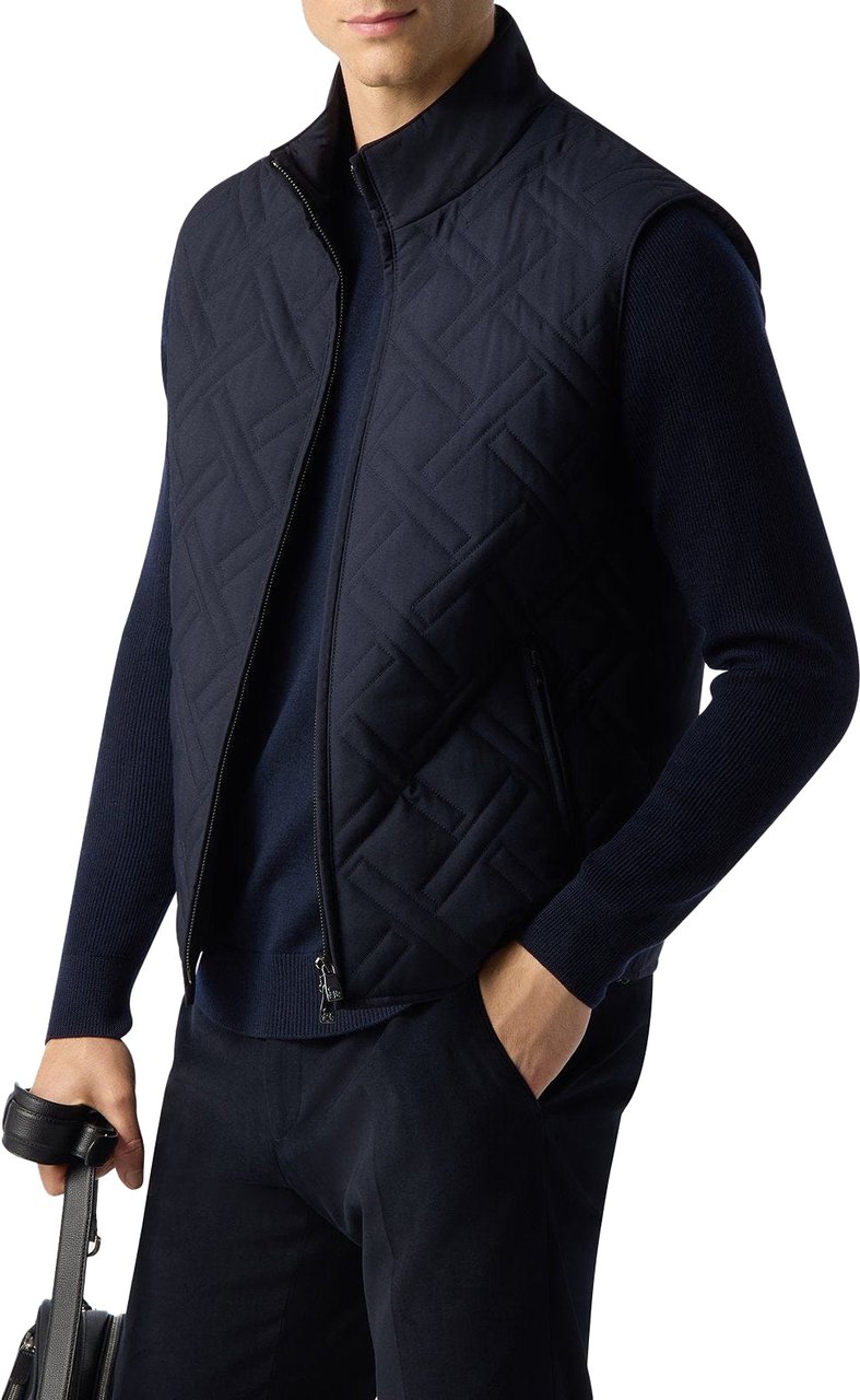 Corneliani bodywarmer navy Blauw