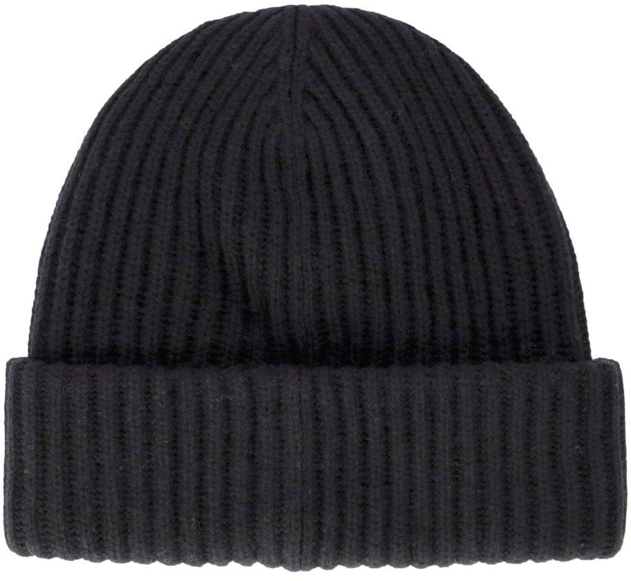 Ganni Beanie Wool Nero Zwart