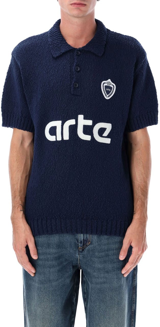 Arte Antwerp Football Knit Blu Blauw