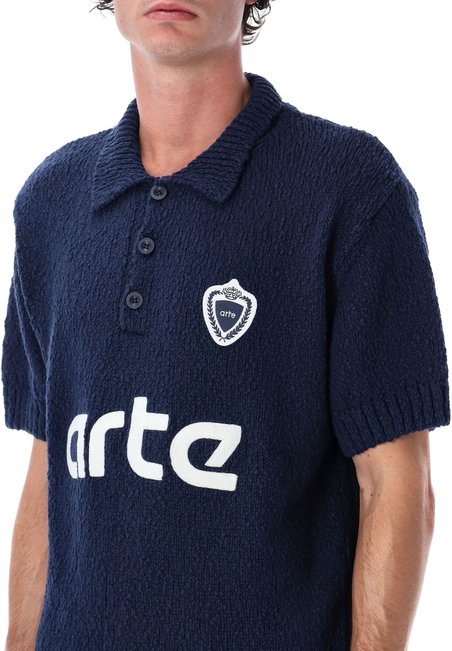 Arte Antwerp Football Knit Blu Blauw