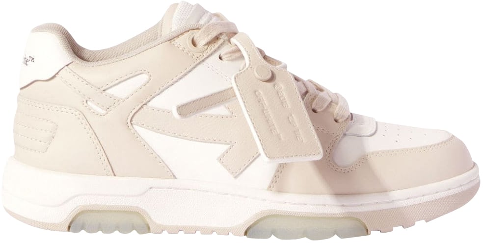 OFF-WHITE Dames Out Of Office Sneaker Wit/Beig Wit