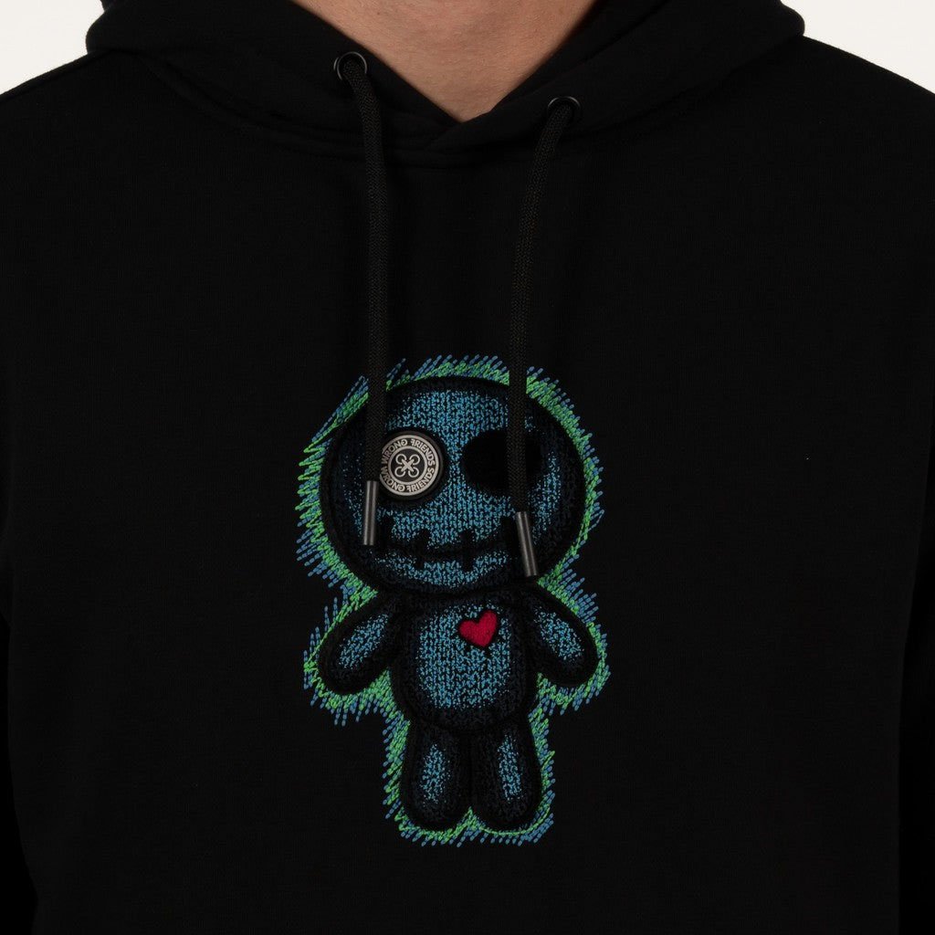 Wrong Friends WILLIAMS HOODIE - BLACK Zwart