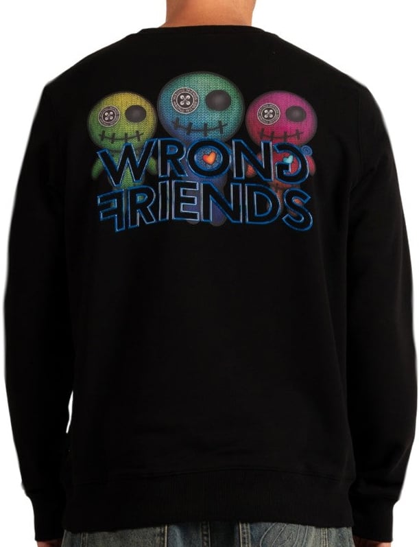 Wrong Friends WALDEN SWEATER - BLACK Zwart