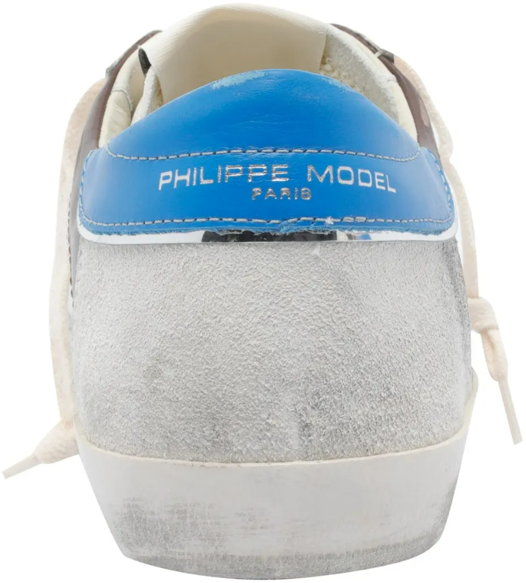 Philippe Model Sneakers Bianco Bluette Blauw
