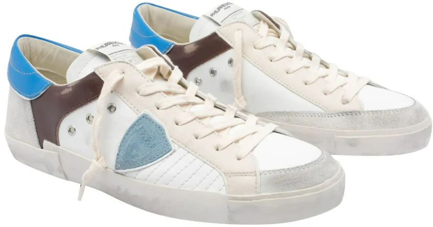 Philippe Model Sneakers Bianco Bluette Blauw