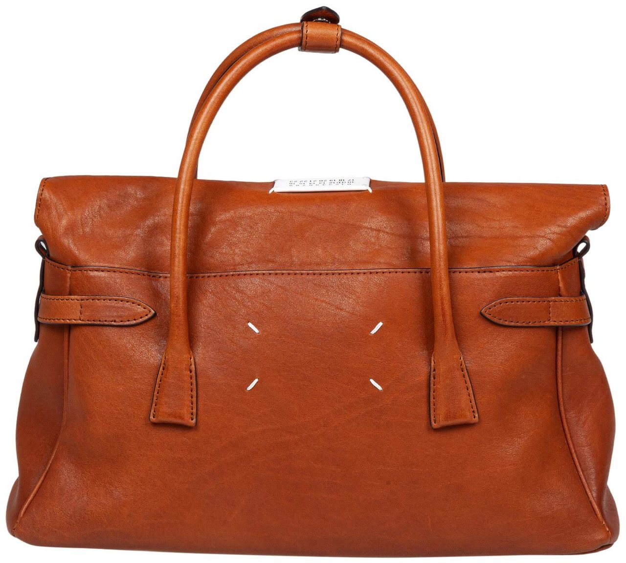 Maison Margiela Maison margiela 5ac handbag in vintage cognac leather Bruin