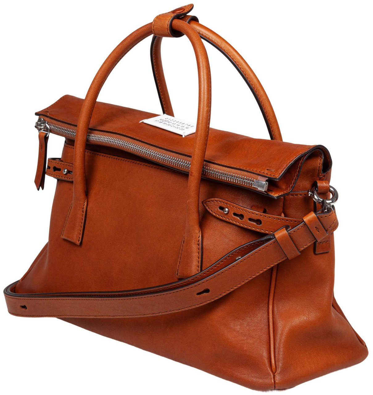 Maison Margiela Maison margiela 5ac handbag in vintage cognac leather Bruin