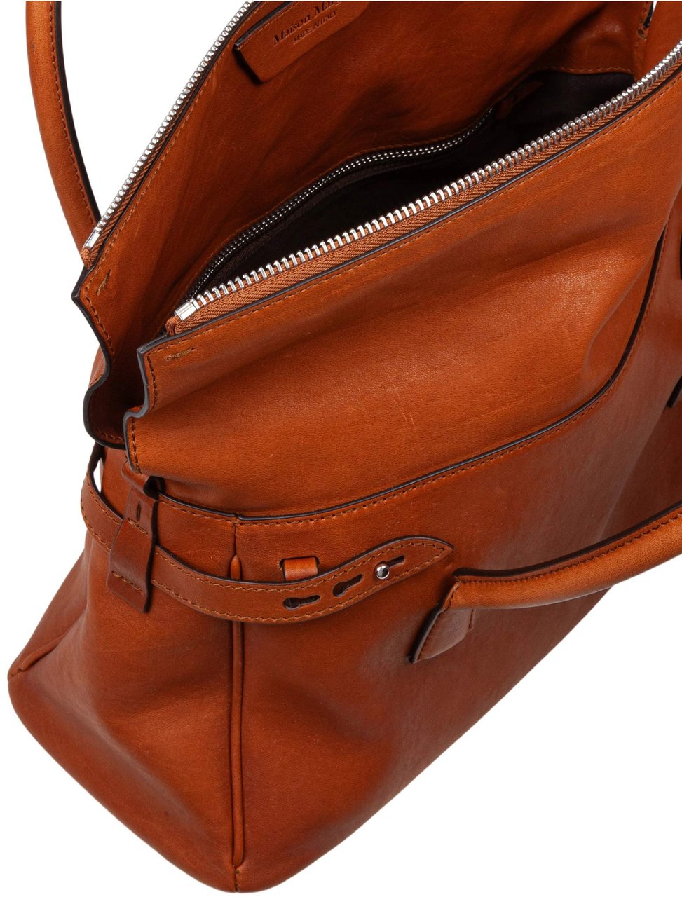 Maison Margiela Maison margiela 5ac handbag in vintage cognac leather Bruin