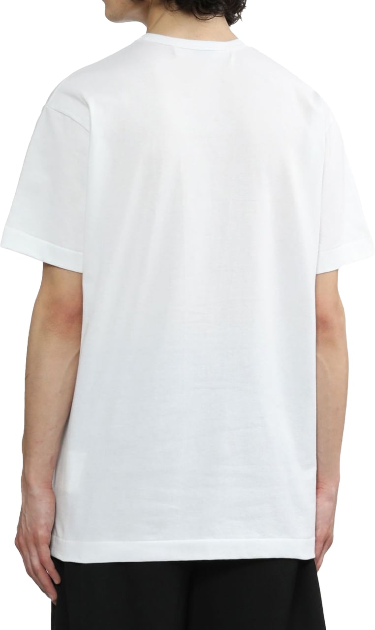 Comme des Garçons Triple Hearts Logo T-shirt Wit