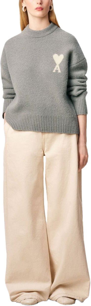 AMI Paris Sweaters Grey Grijs