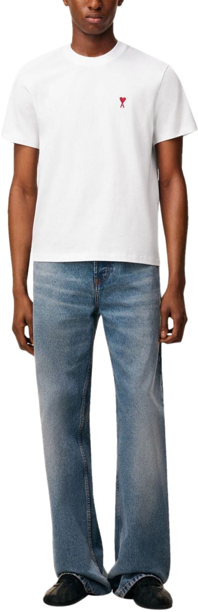 AMI Paris T Shirts & Polo's BFUTS035 724 Wit