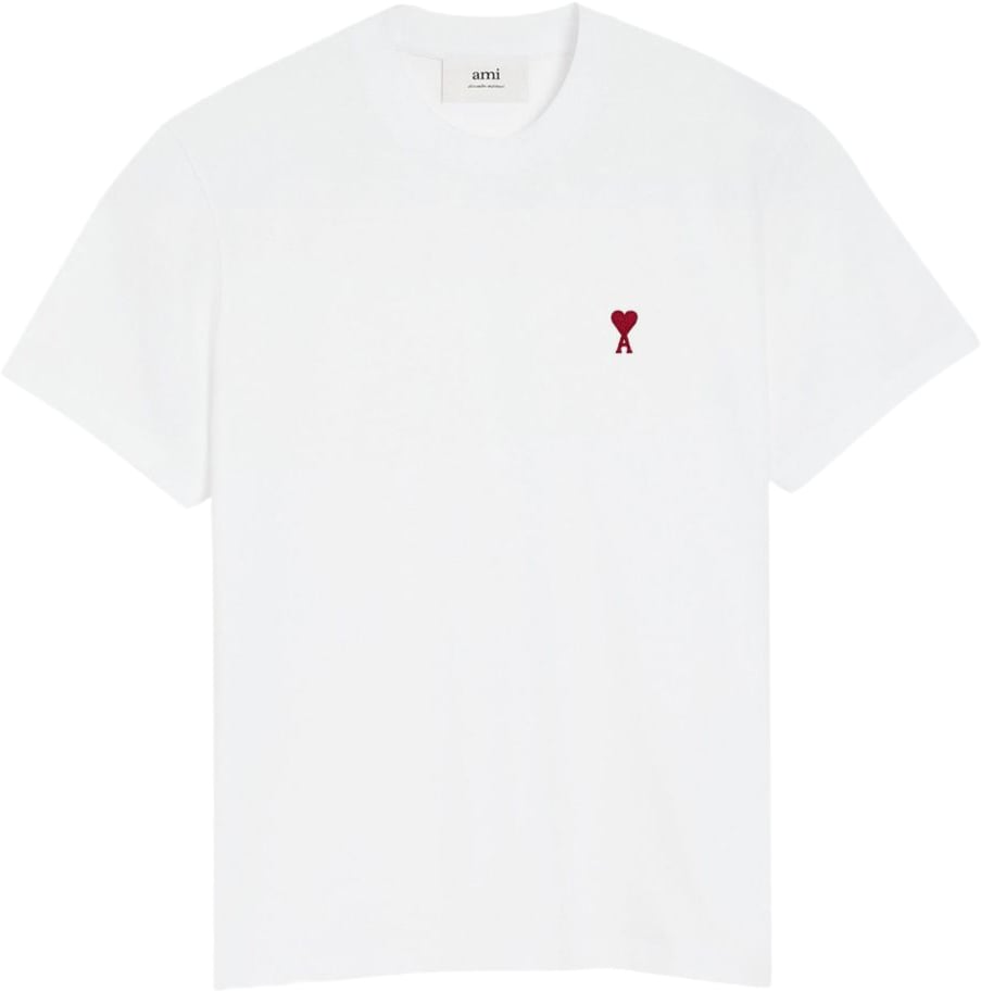 AMI Paris T Shirts & Polo's BFUTS035 724 Wit