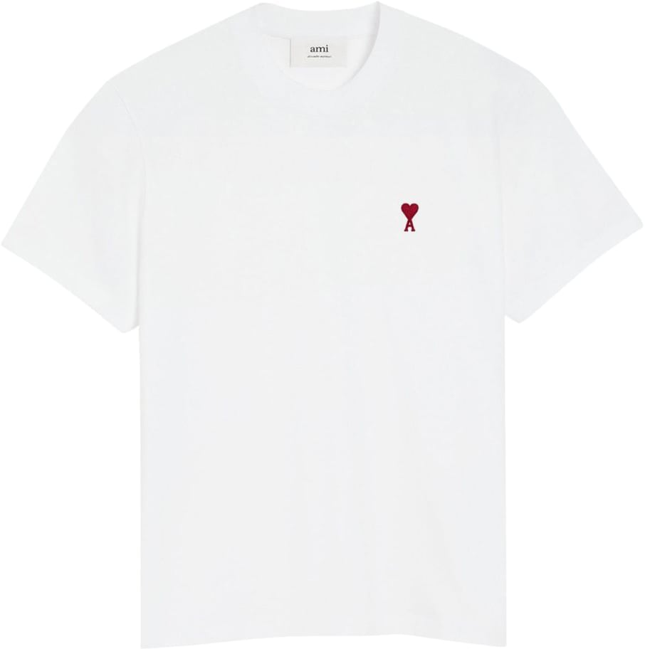 AMI Paris T Shirts & Polo's BFUTS035 724 Wit
