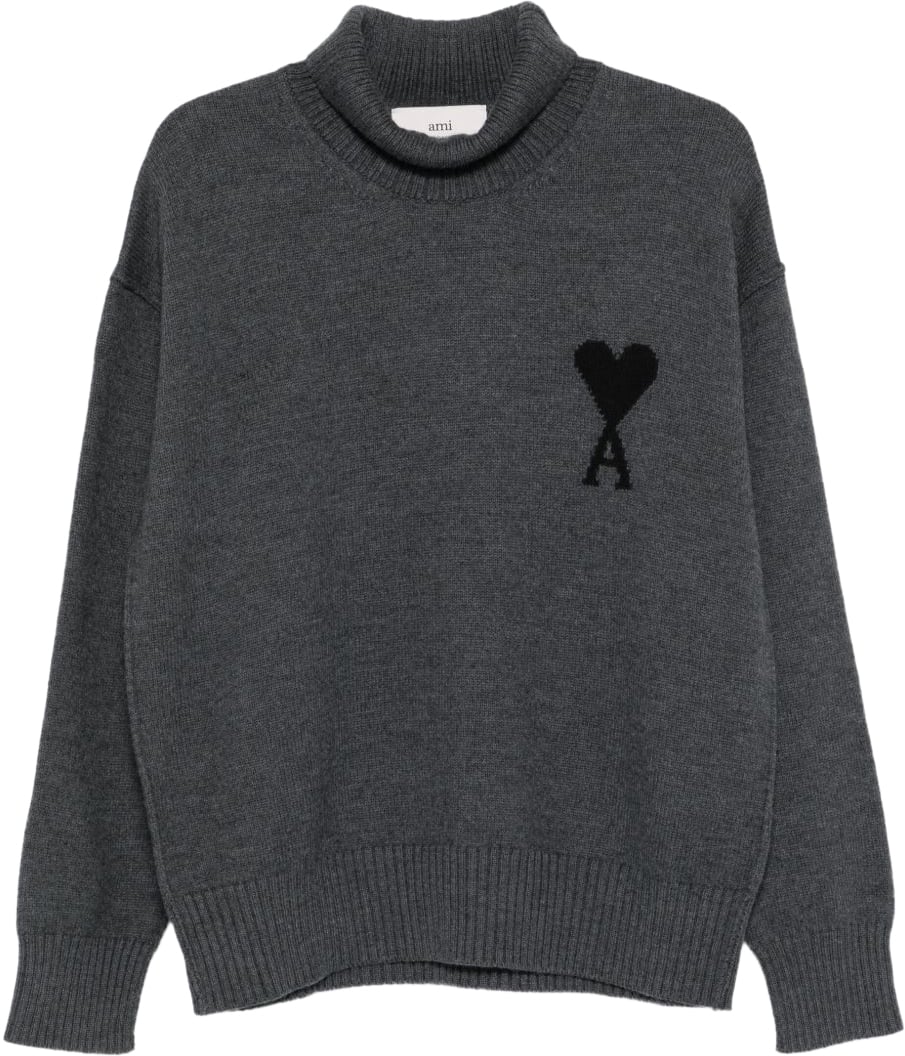 AMI Paris AMI Paris Trui Grijs ADC Felted Grijs