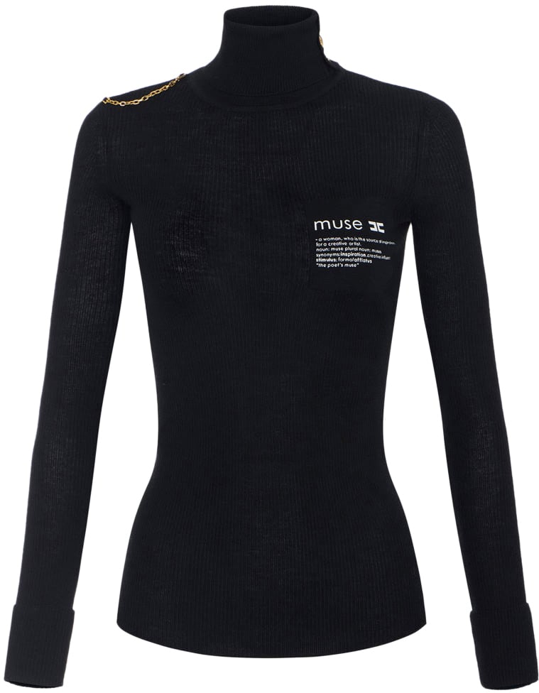 Elisabetta Franchi Sweaters Black Zwart