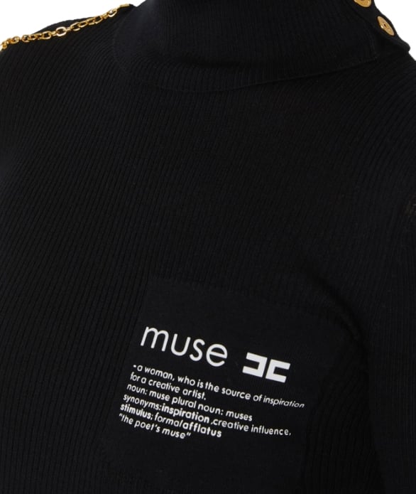 Elisabetta Franchi Sweaters Black Zwart
